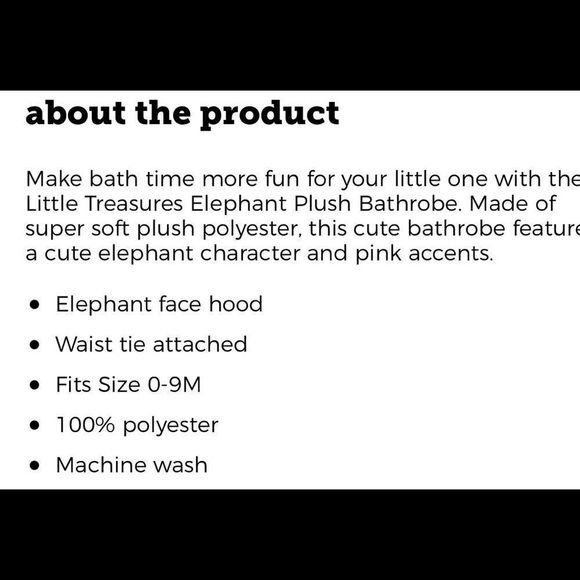 Plush baby bathrobe - Picture 6 of 6